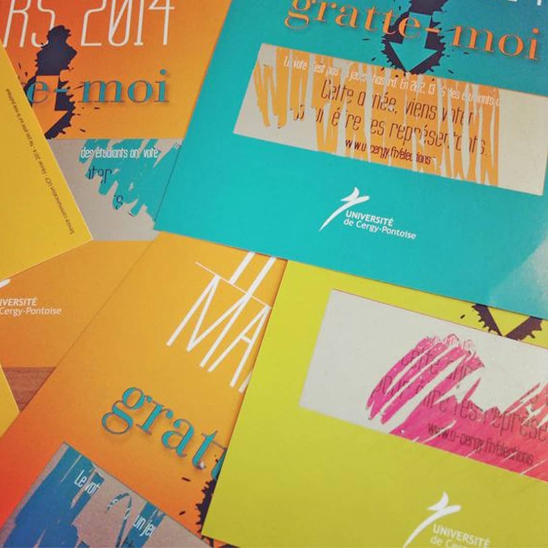 Campagne électorale étudiante – Conception d’affiches, flyers et autocollants image 2