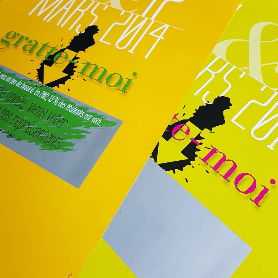 Campagne électorale étudiante – Conception d’affiches, flyers et autocollants image 3